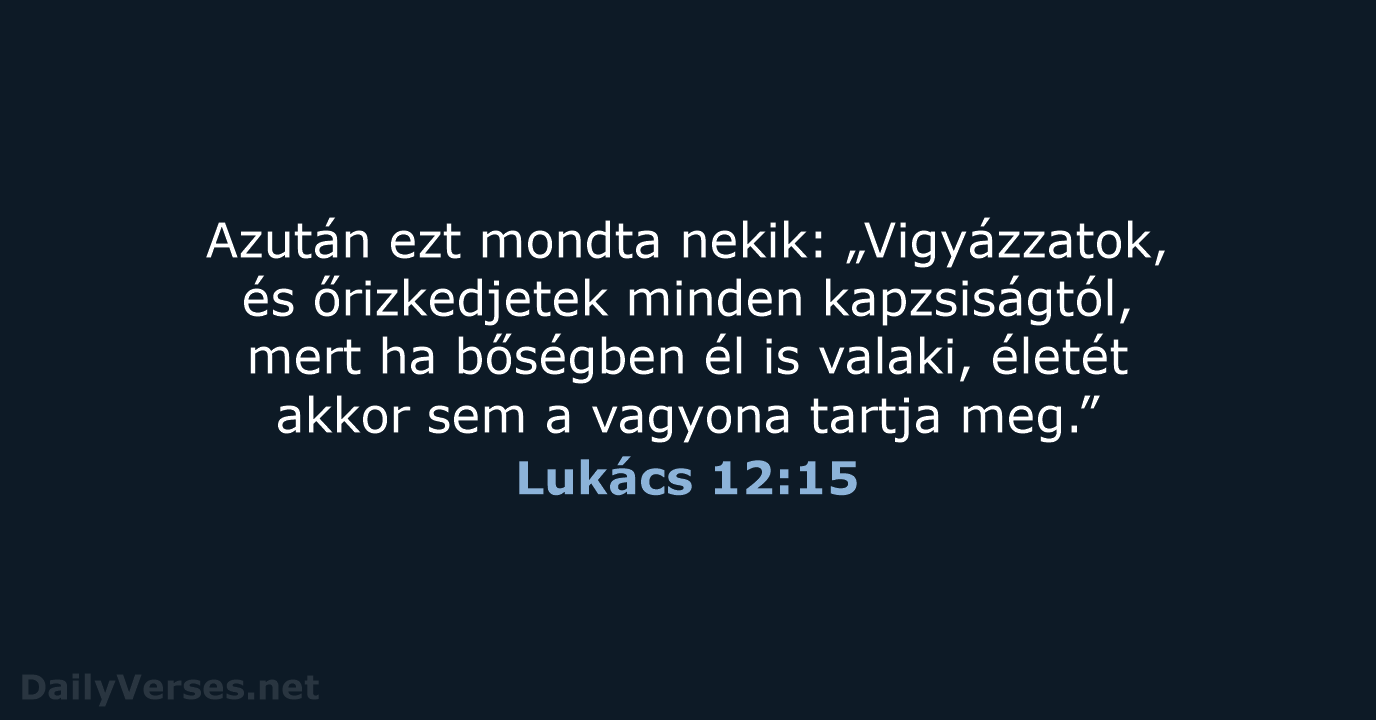 Lukács 12:15 - UF