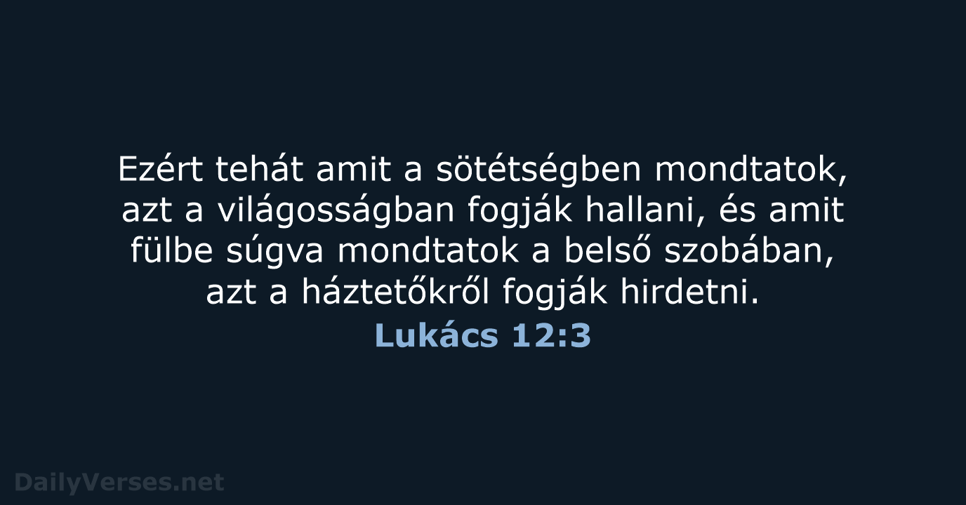 Lukács 12:3 - UF