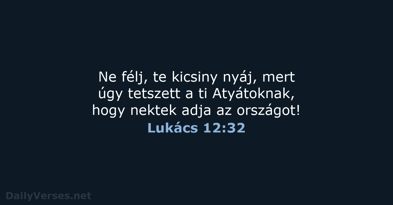 Lukács 12:32 - UF