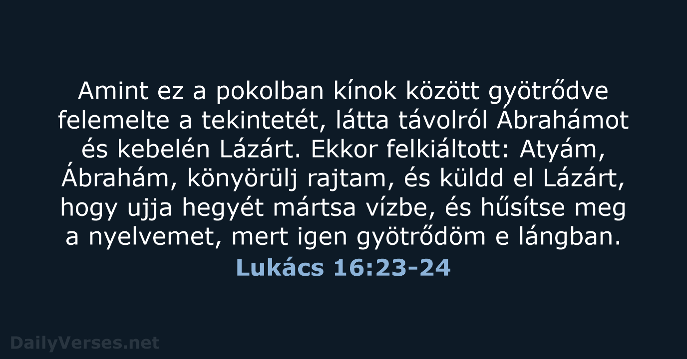 Lukács 16:23-24 - UF