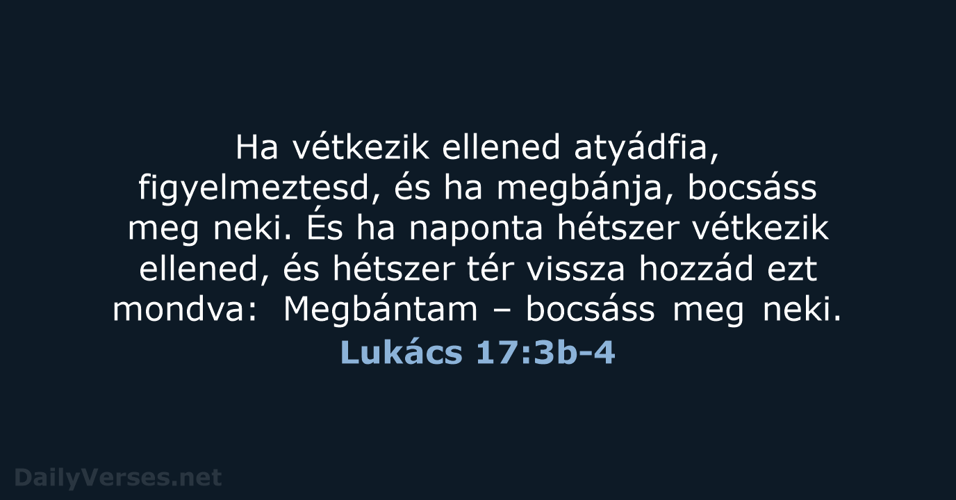 Lukács 17:3b-4 - UF