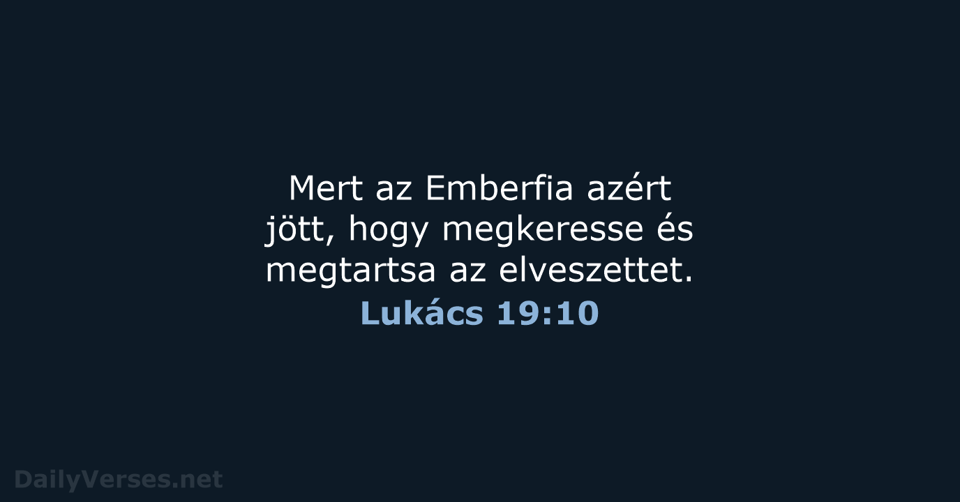 Lukács 19:10 - UF