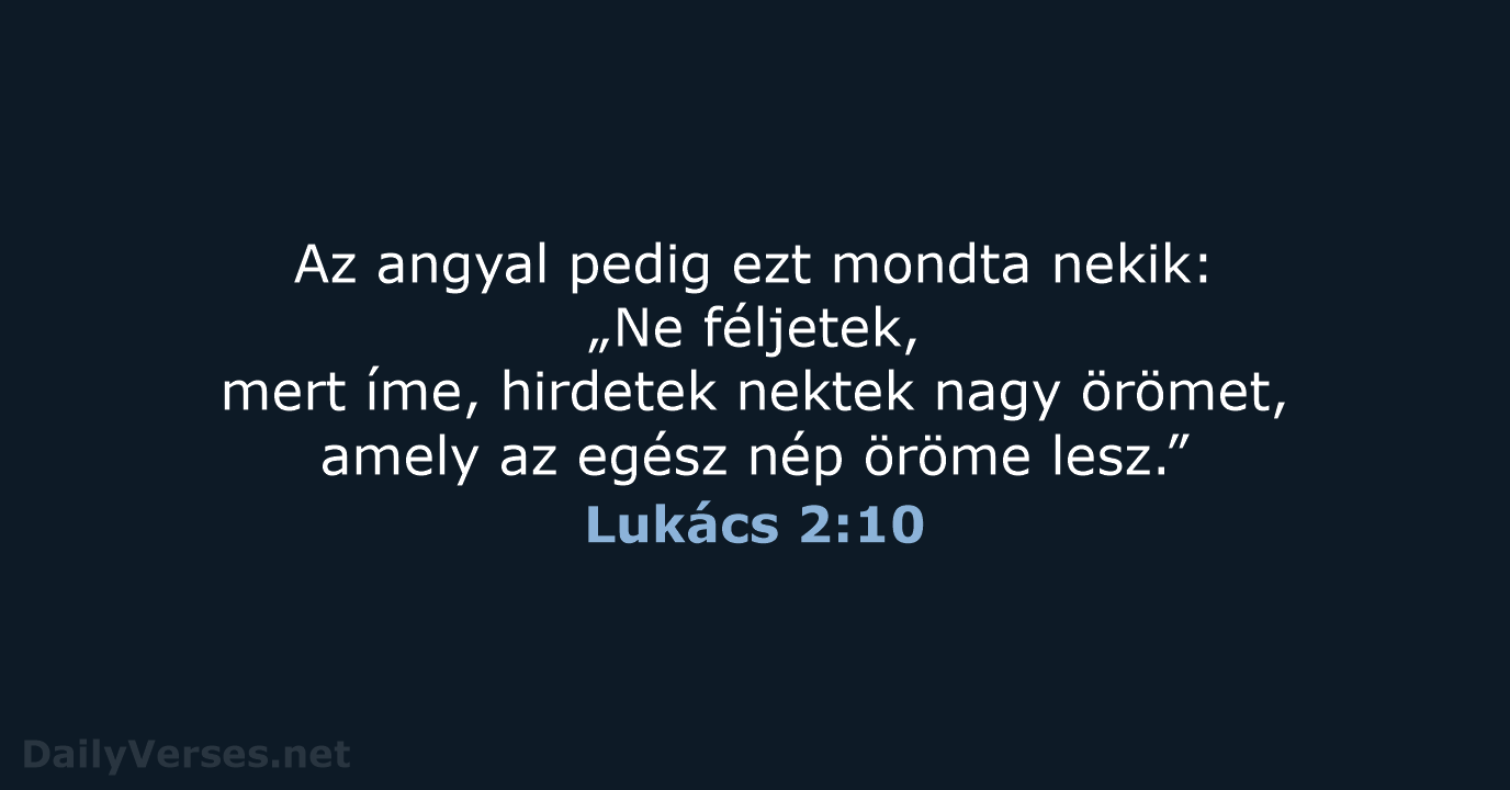 Lukács 2:10 - UF