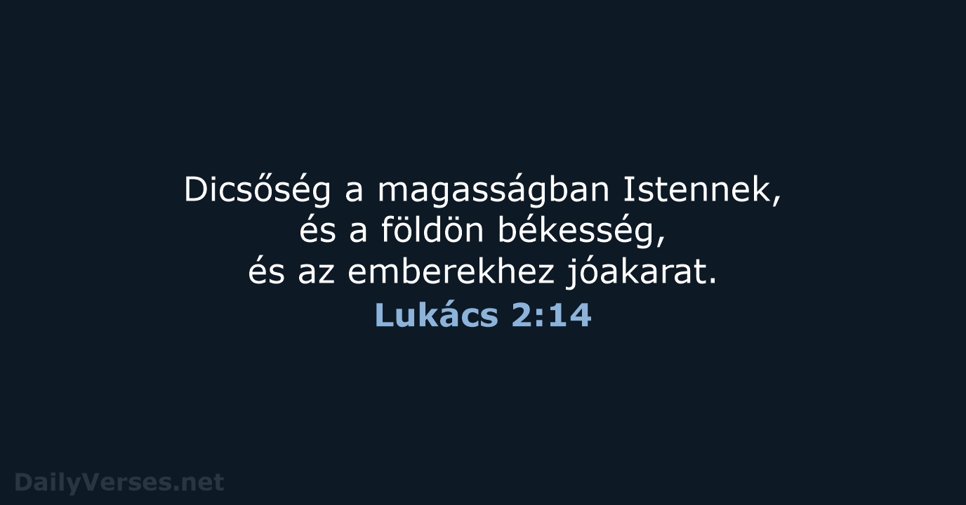 Lukács 2:14 - UF