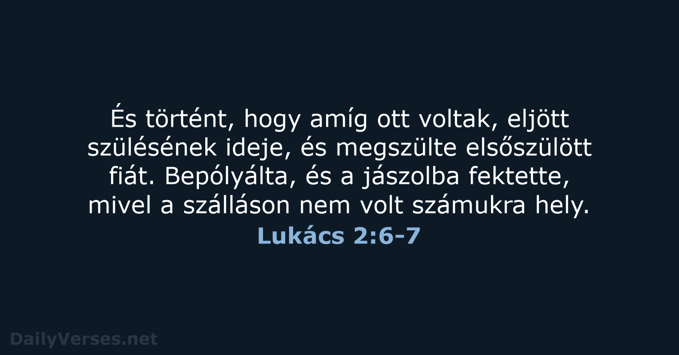 Lukács 2:6-7 - UF