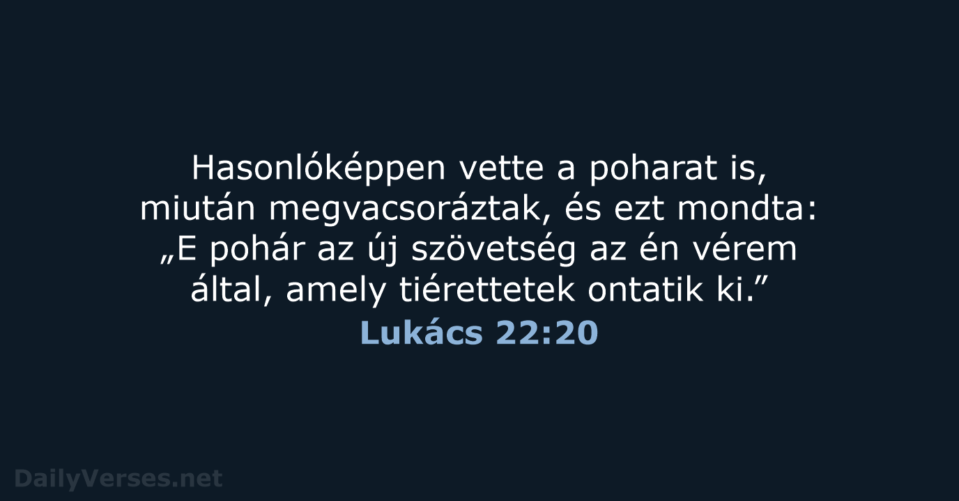 Lukács 22:20 - UF