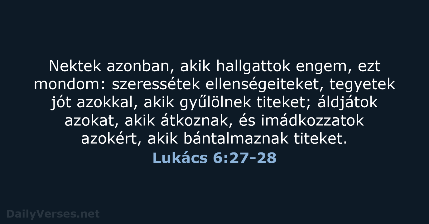 Lukács 6:27-28 - UF