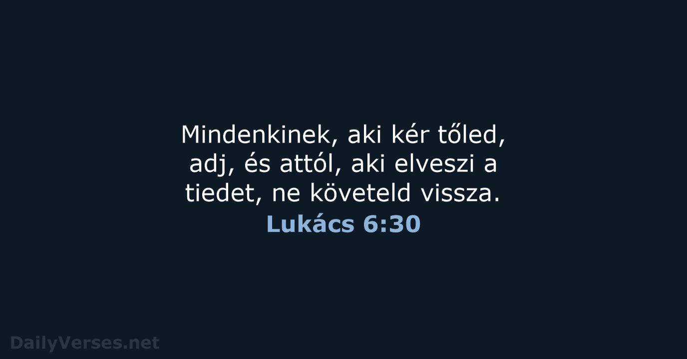 Lukács 6:30 - UF