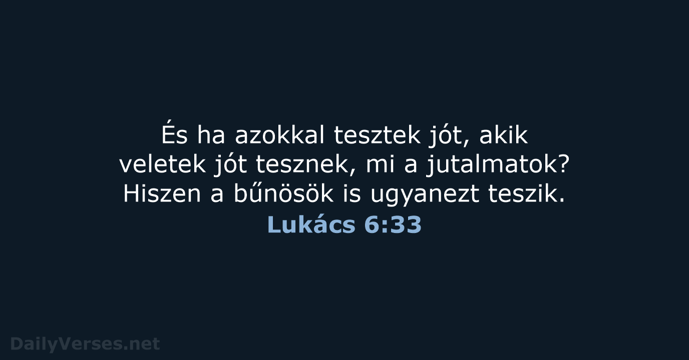 Lukács 6:33 - UF