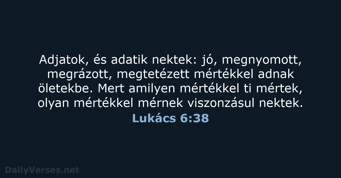 Lukács 6:38 - UF