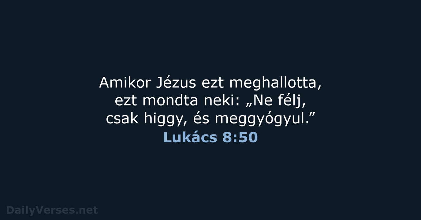 Lukács 8:50 - UF