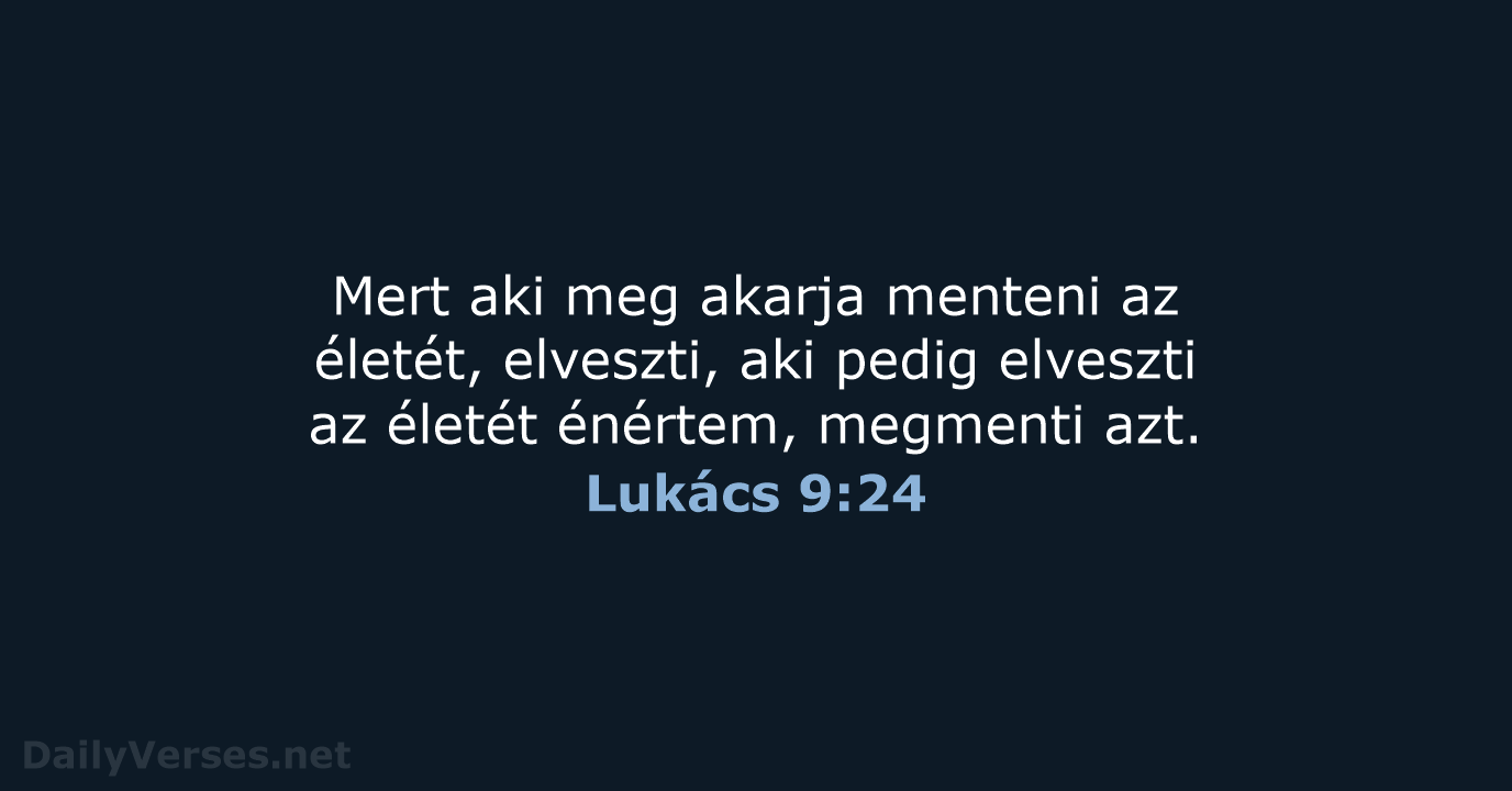 Lukács 9:24 - UF