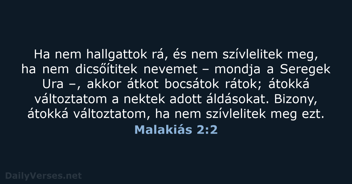 Malakiás 2:2 - UF