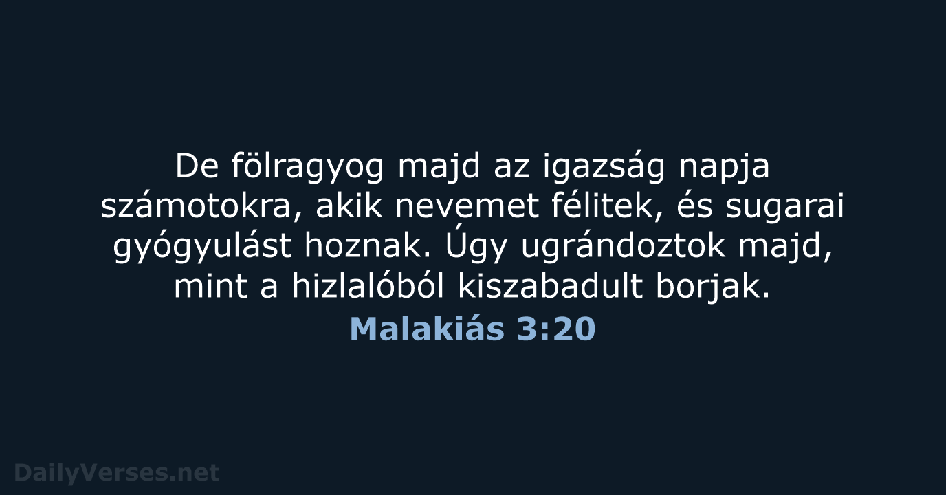 Malakiás 3:20 - UF