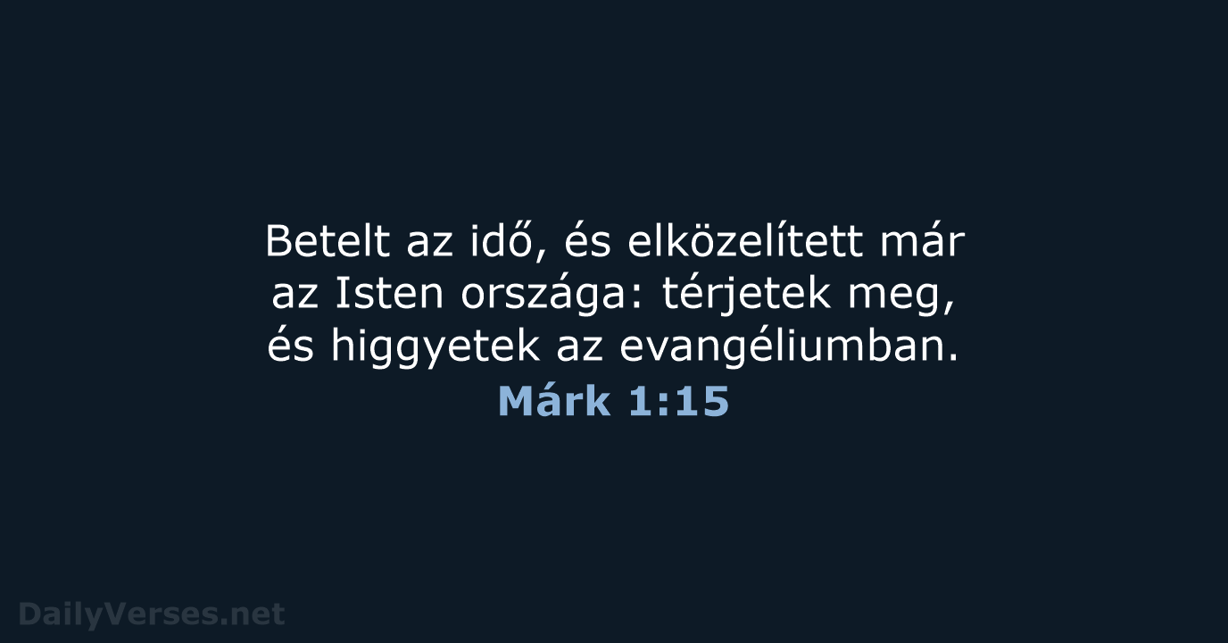 Márk 1:15 - UF