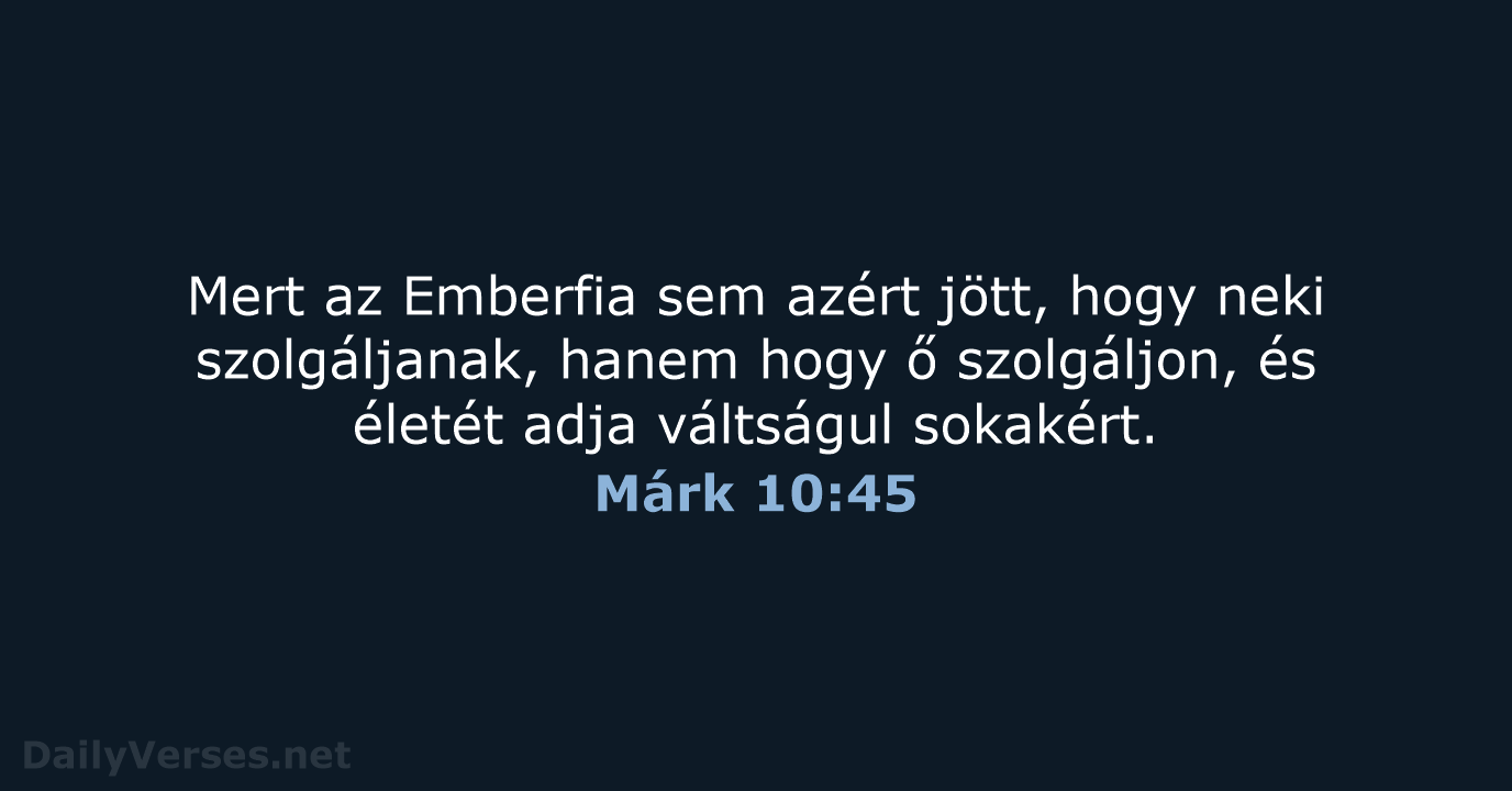 Márk 10:45 - UF