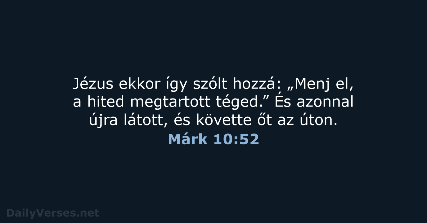 Márk 10:52 - UF