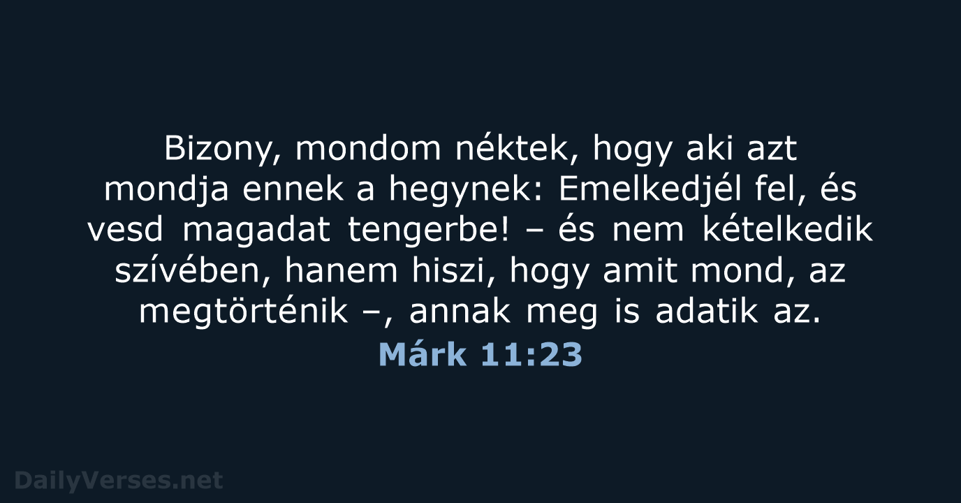 Márk 11:23 - UF