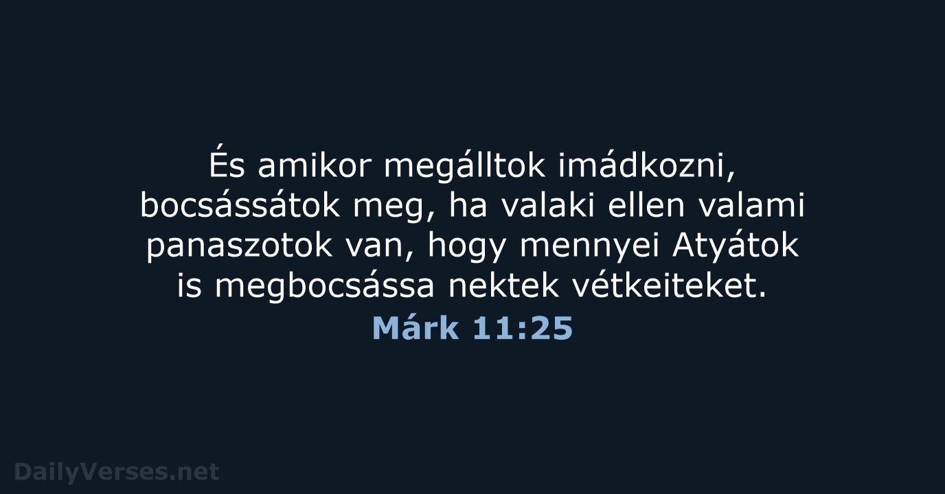 Márk 11:25 - UF