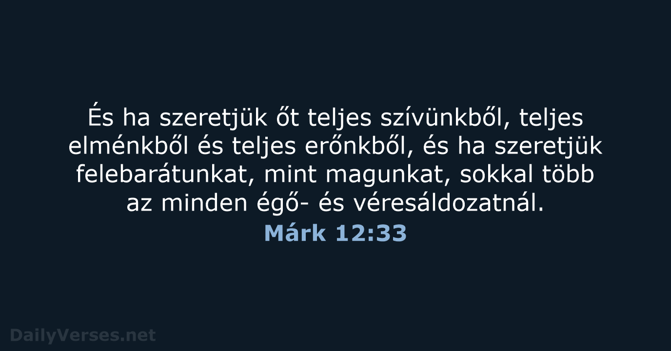 Márk 12:33 - UF