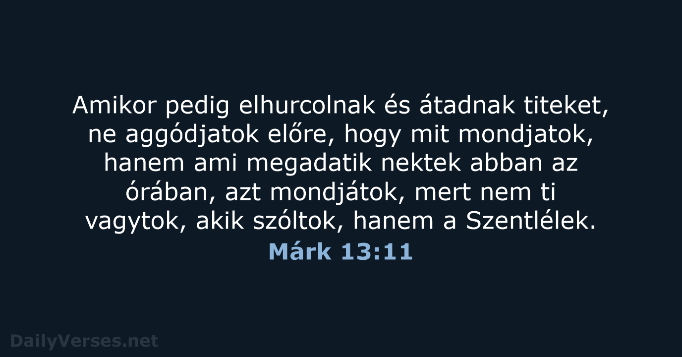 Márk 13:11 - UF