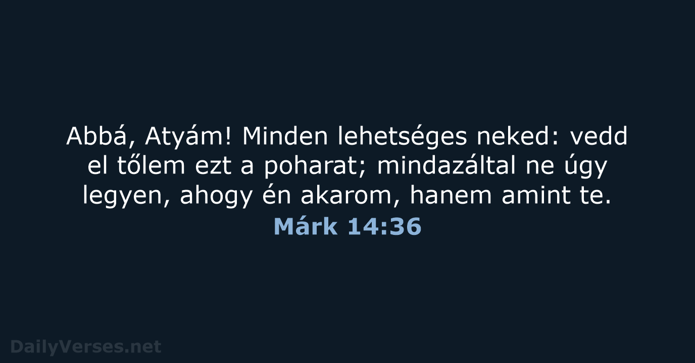 Márk 14:36 - UF