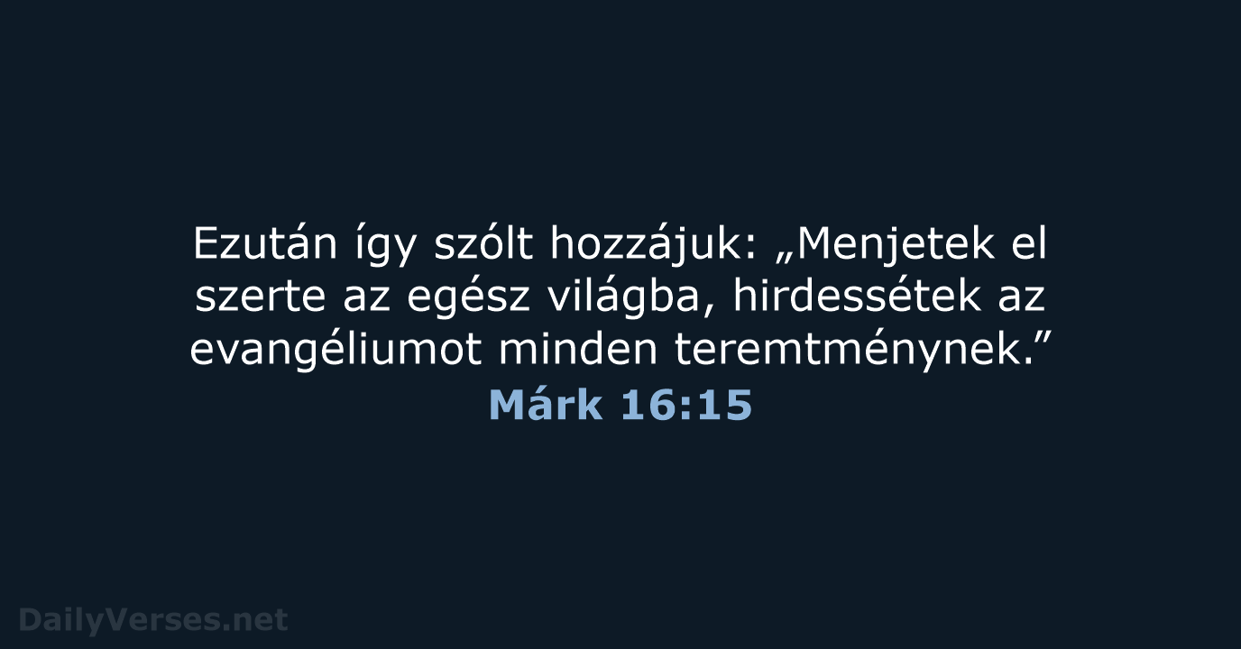 Márk 16:15 - UF