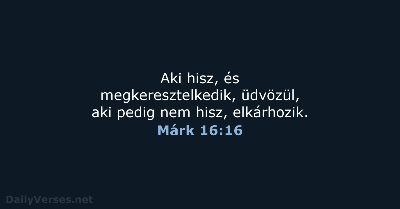 Márk 16:16 - UF