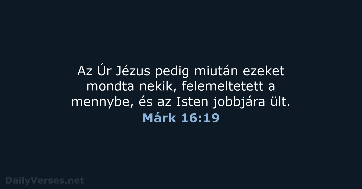 Márk 16:19 - UF