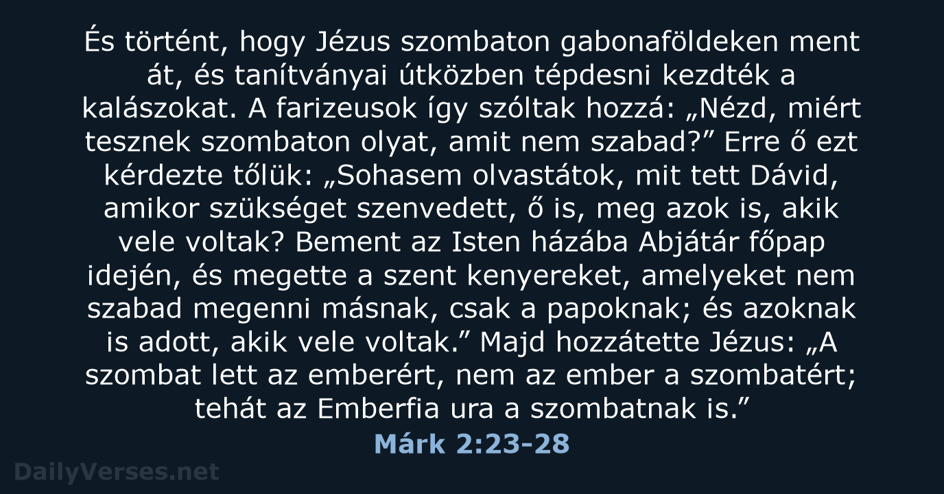 Márk 2:23-28 - UF