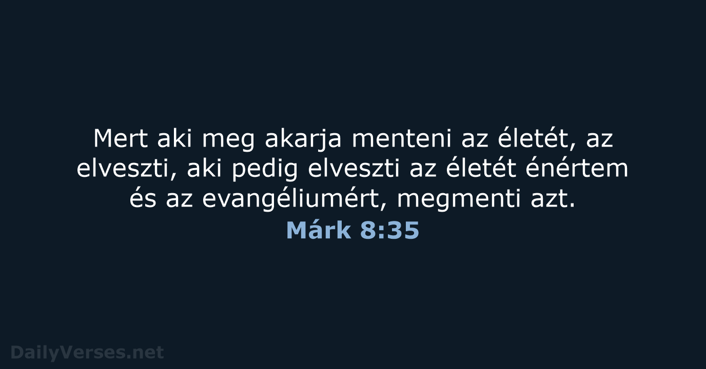 Márk 8:35 - UF