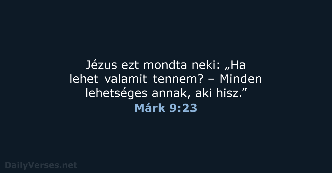 Márk 9:23 - UF