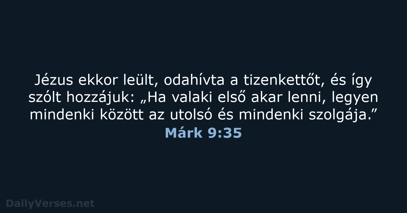 Márk 9:35 - UF