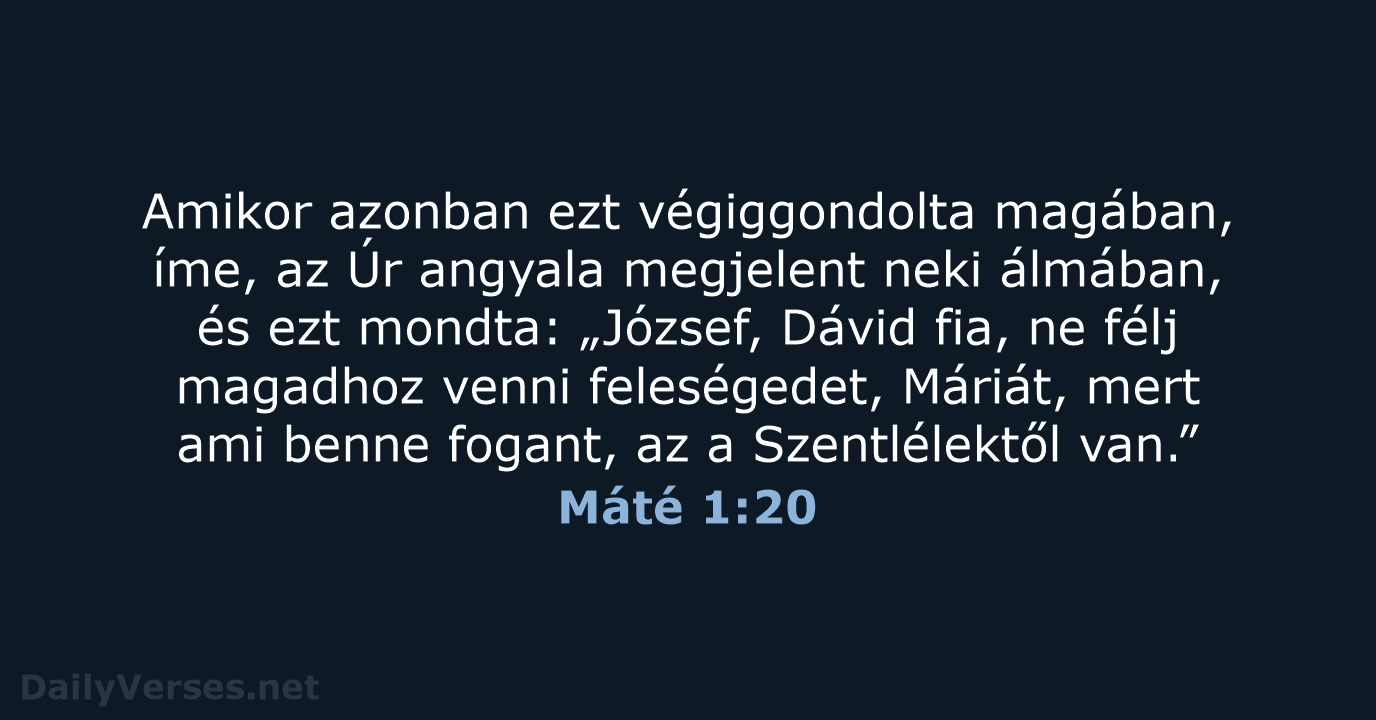 Máté 1:20 - UF