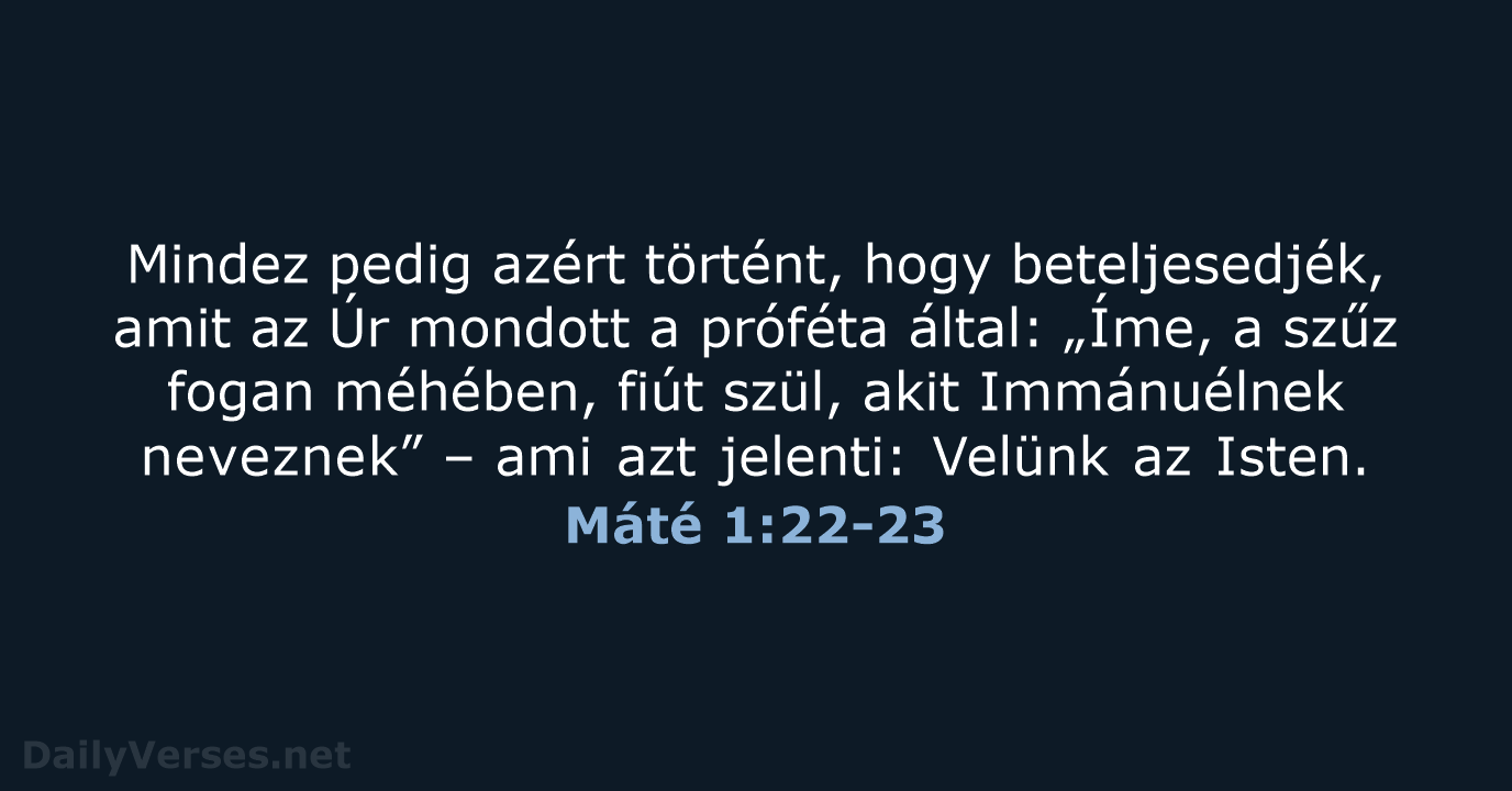 Máté 1:22-23 - UF