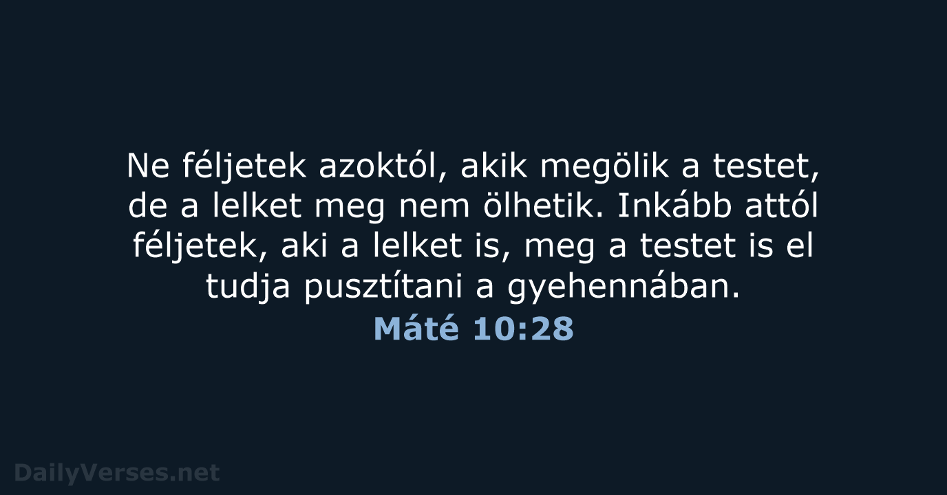 Máté 10:28 - UF