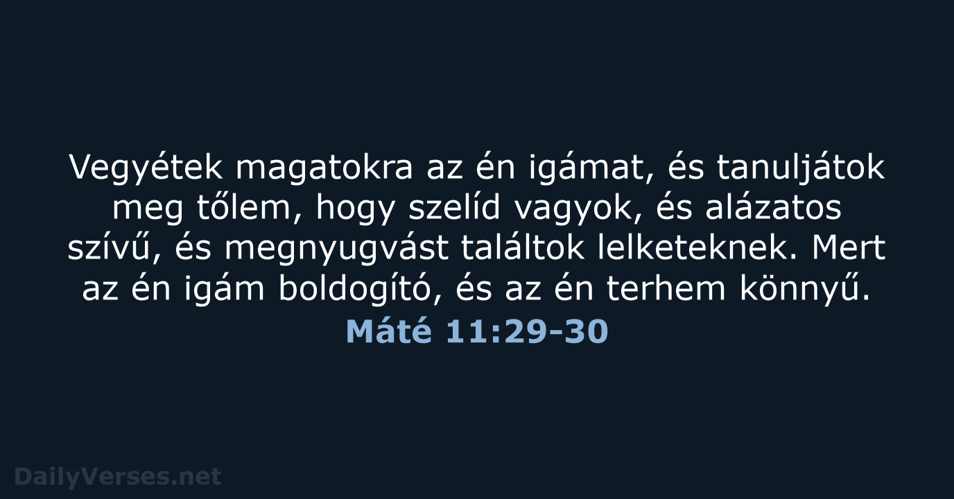 Máté 11:29-30 - UF