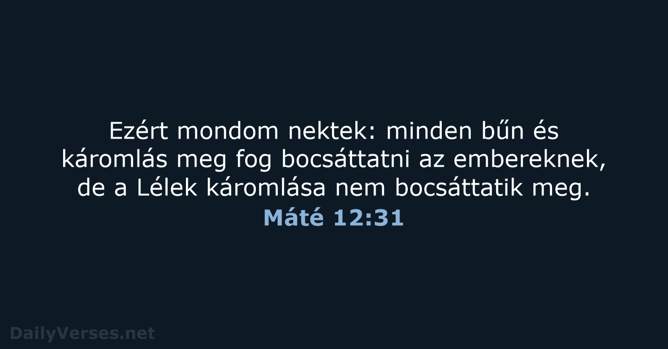 Máté 12:31 - UF