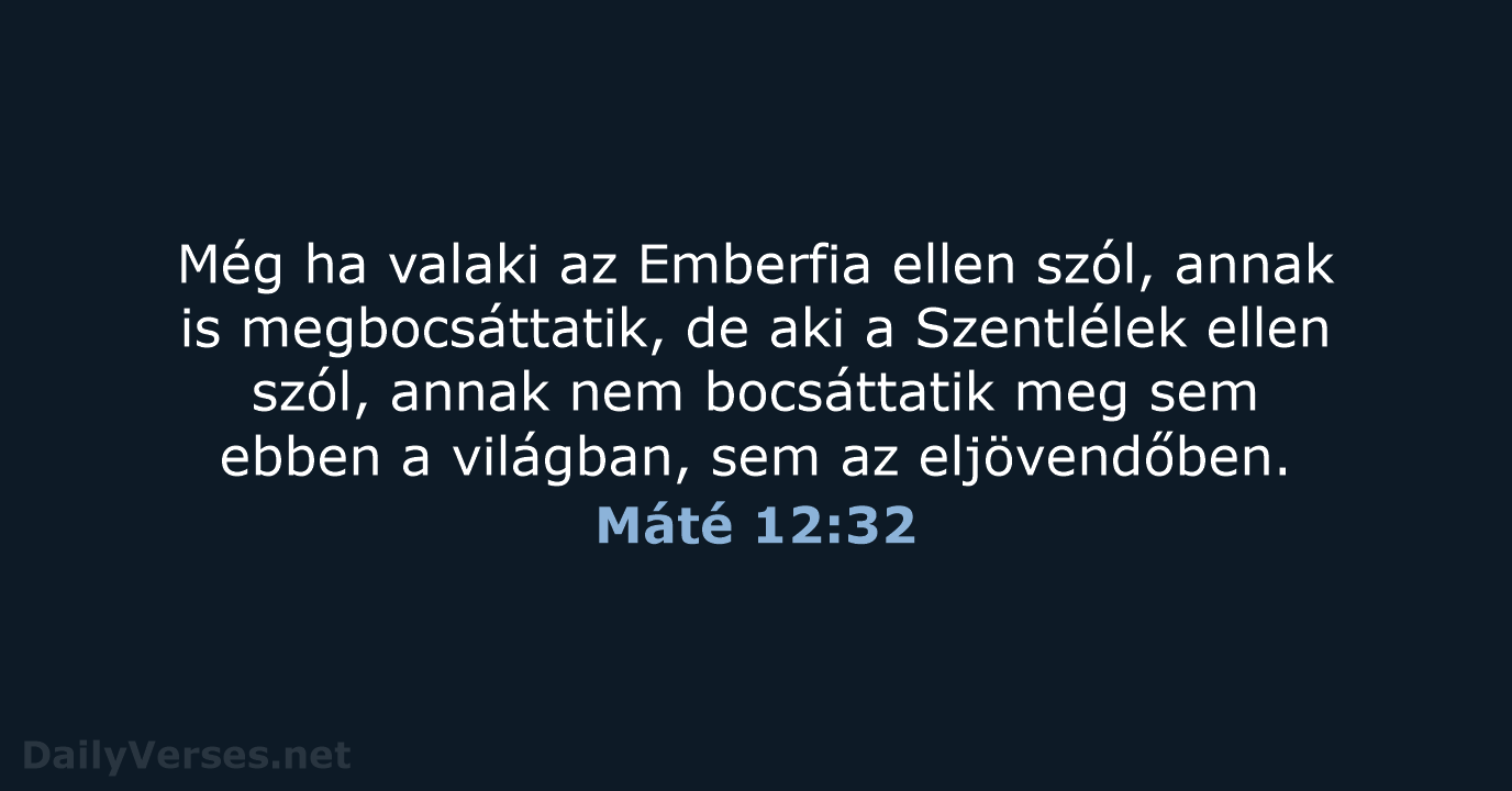 Máté 12:32 - UF