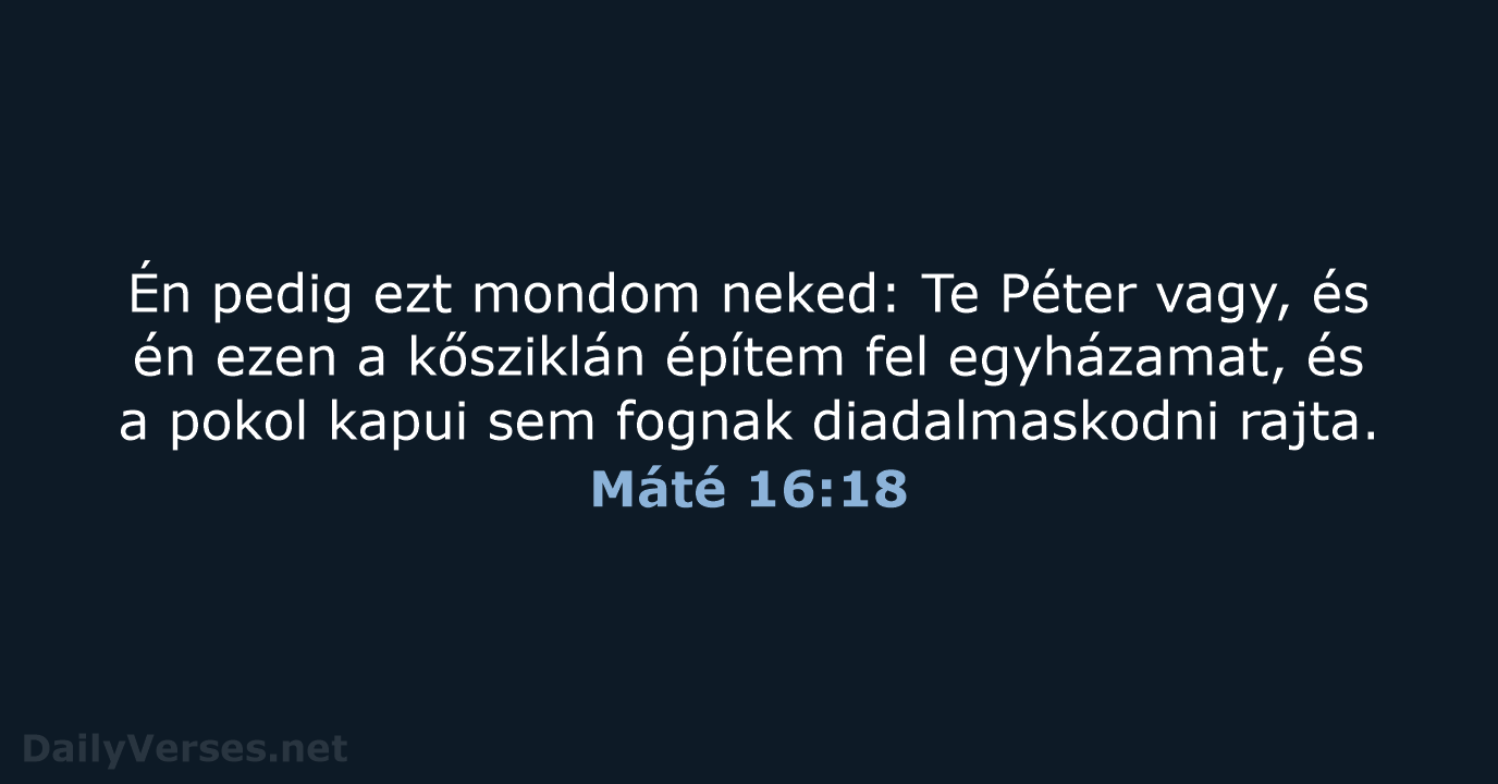 Máté 16:18 - UF