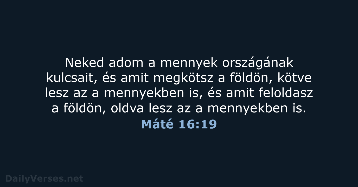 Máté 16:19 - UF