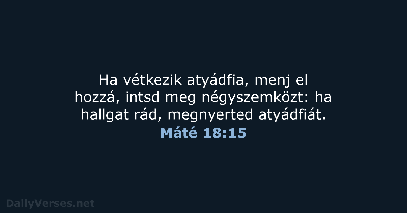 Máté 18:15 - UF