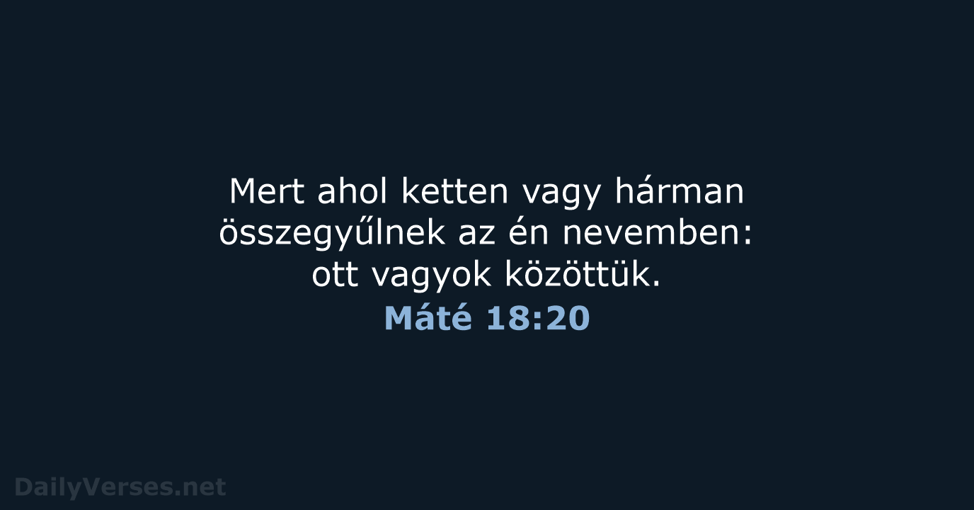 Máté 18:20 - UF