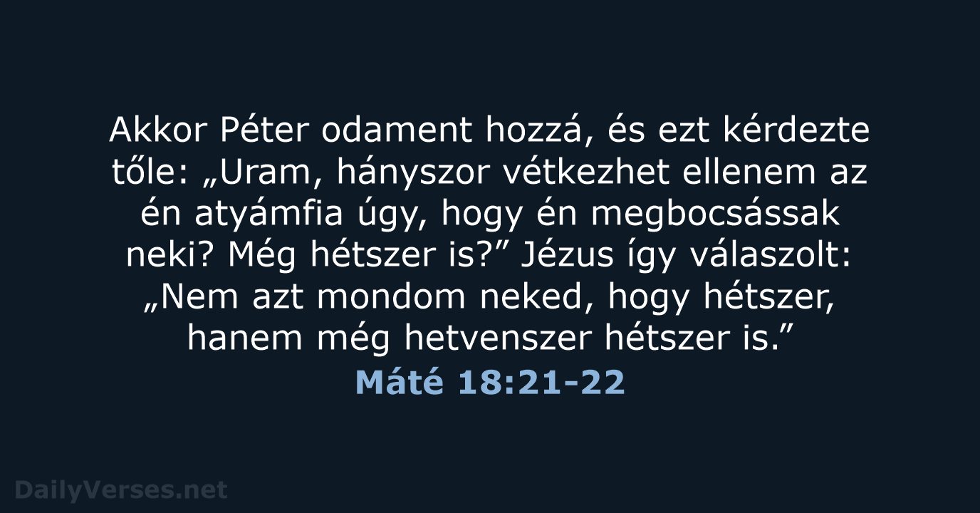 Máté 18:21-22 - UF