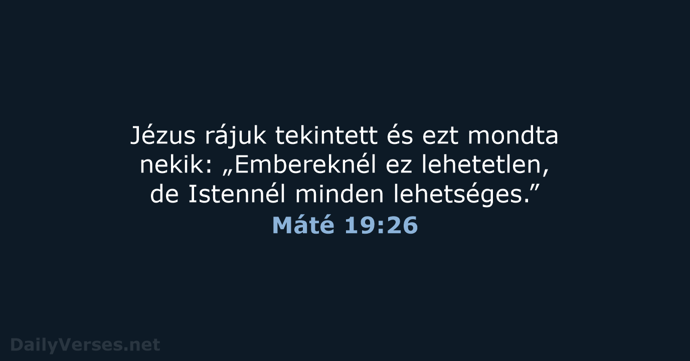 Máté 19:26 - UF