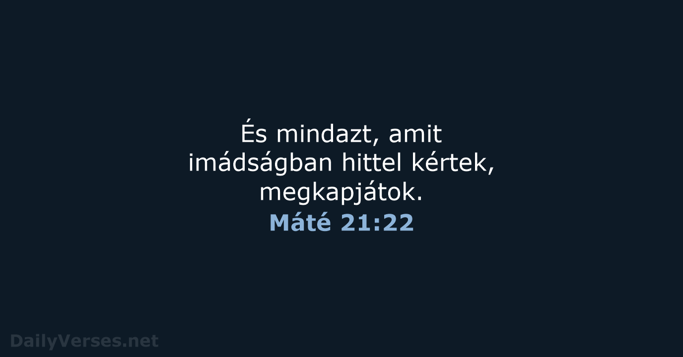 Máté 21:22 - UF