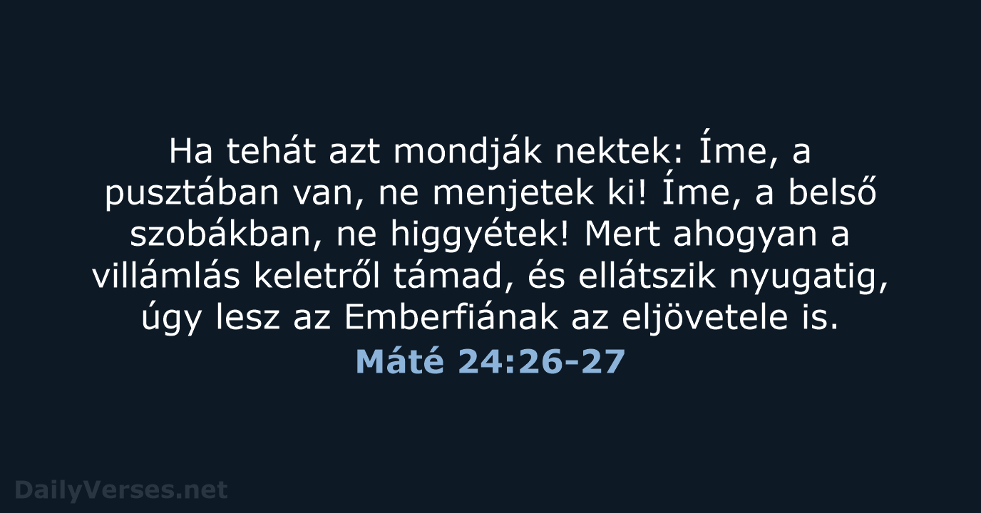 Máté 24:26-27 - UF