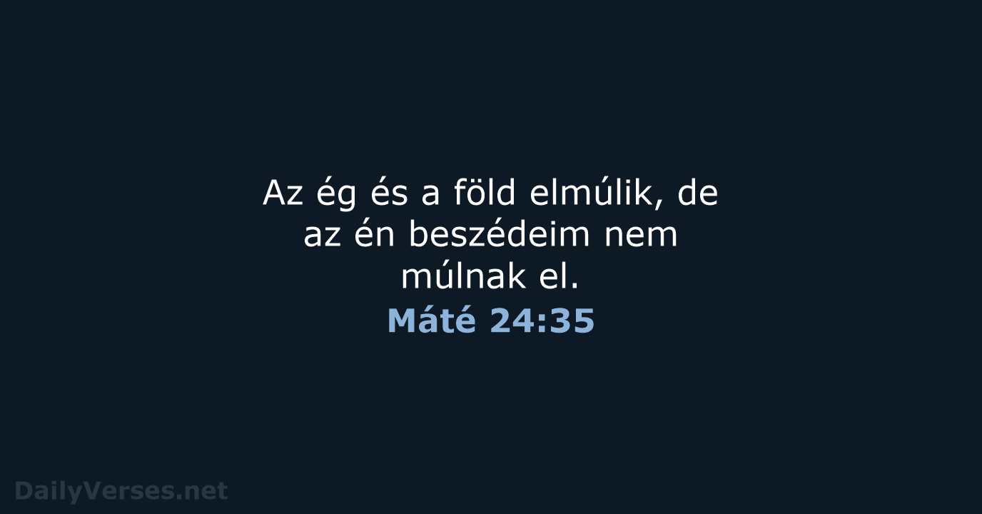 Máté 24:35 - UF