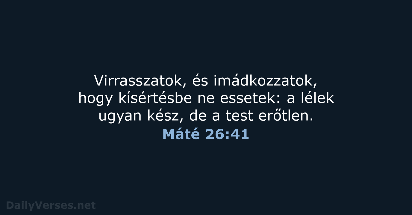 Máté 26:41 - UF