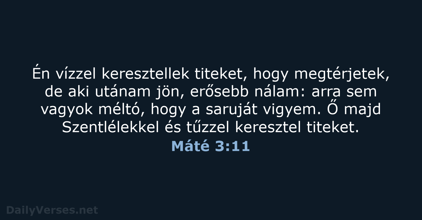 Máté 3:11 - UF